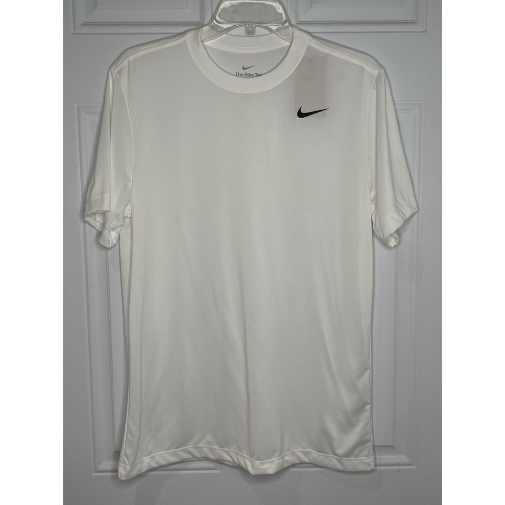 The Nike Dri-FIT Tee Men's Medium White Legend Fitness T-Shirt Crew DX0989